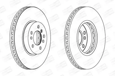 Гальмівний диск передній BMW X3, X5 CHAMPION 562134CH1