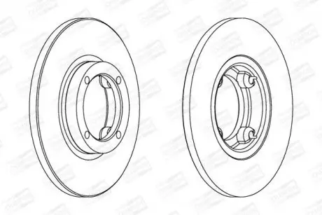 Гальмівний диск передній Chevrolet Matiz, Spark / Daewoo Matiz (2005->) CHAMPION 562138CH