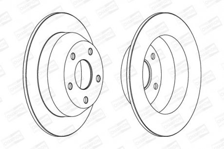 Тормозной диск задний JEEP CHEROKEE,GRAND CHEROKEE CHAMPION 562148CH