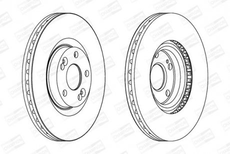 Тормозной диск передний Renault Escape III/Avantime CHAMPION 562150CH