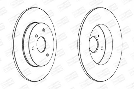 Гальмівний диск передній Smart CHAMPION 562155CH