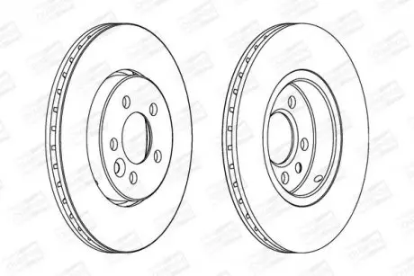 Гальмівний диск передній Rover 75 / MG 6 /ZT CHAMPION 562165CH