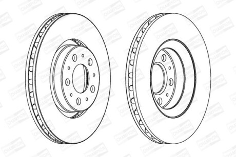Гальмівний диск CHAMPION 562173CH