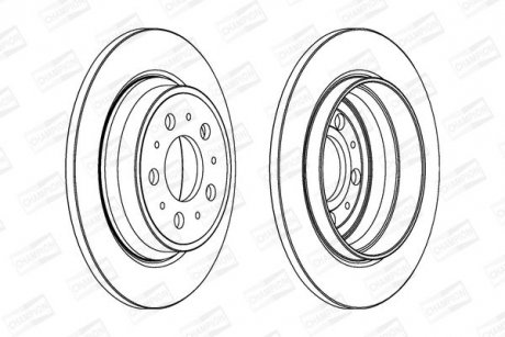 Гальмівний диск задній Volvo S60, S70, S80, V70, V70, XC CHAMPION 562174CH