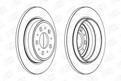 Гальмівний диск задній Volvo S60, S70, S80, V70, V70, XC CHAMPION 562174CH