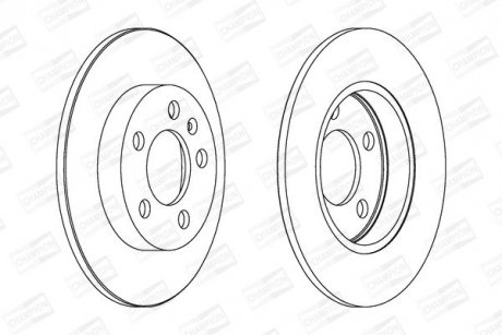 Тормозной диск задний Audi A3, TT/Skoda Octavia/VW Bora, Golf CHAMPION 562177CH