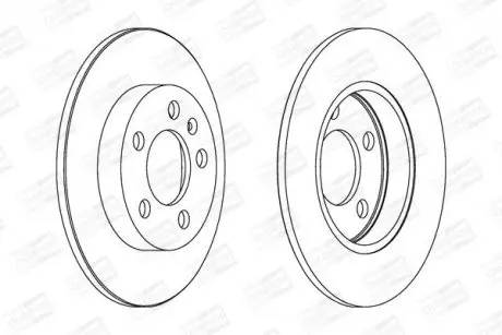 Тормозной диск задний Audi A3, TT/Skoda Octavia/VW Bora, Golf CHAMPION 562177CH