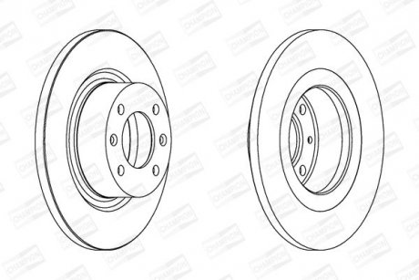 Гальмівний диск задній CITROËN C5 CHAMPION 562189CH