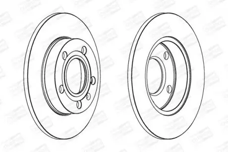 Диск тормозной задний (кратно 2шт.) Audi A4 (00-08)/Seat Exeo (08-13) CHAMPION 562192CH
