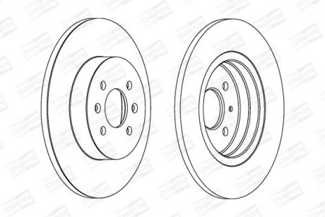 Гальмівний диск задній Renault Kangoo CHAMPION 562201CH