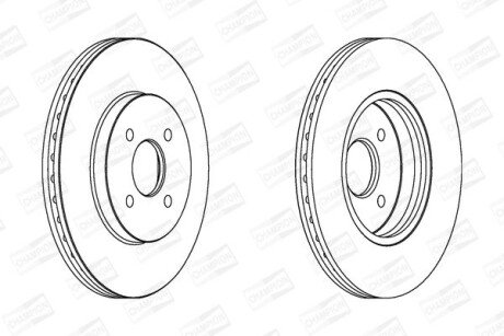 FORD диск гальмівний передн.Mondeo III 00- CHAMPION 562206CH
