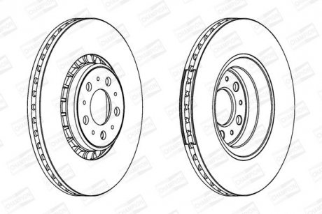 Тормозной диск передний Volvo XC-90 CHAMPION 562217CH1