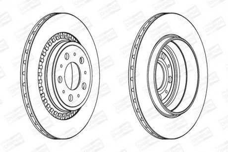Гальмівний диск задній Volvo XC90 CHAMPION 562218CH