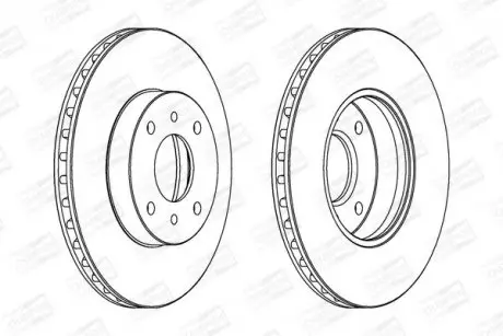 Гальмівний диск передній NISSAN 200SX, ALMERA, PRIMERA CHAMPION 562232CH