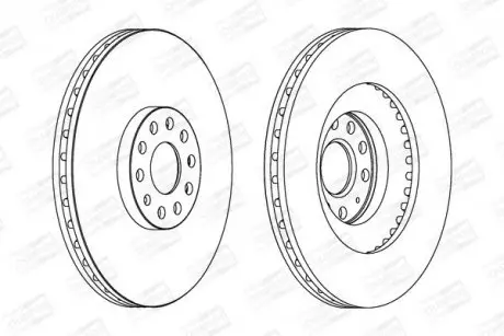 Тормозной диск передний VW EOS / Golf / Skoda Superb / Audi A3 / Seat Leon CHAMPION 562239CH1