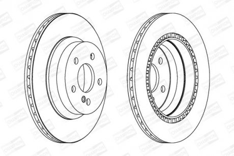 Тормозной диск задний Mercedes CLS, E-Class, GLK CHAMPION 562242CH