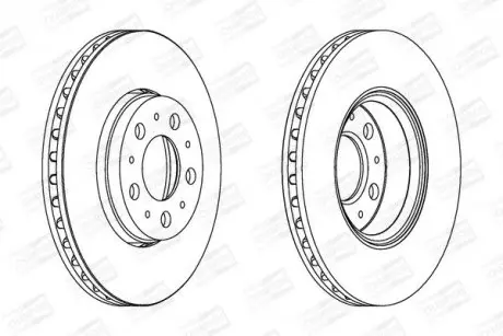 Гальмівний диск передній Volvo S60 / S70 / S80 / V70 / XC70 Cross Country CHAMPION 562244CH