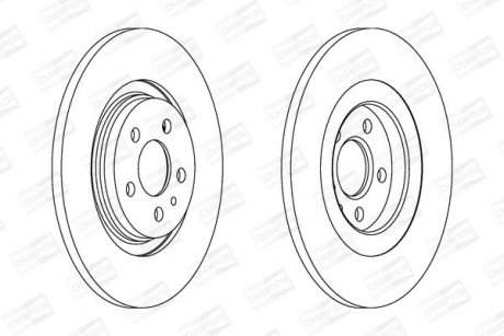 Тормозной диск задний Peugeot Expert, 807 / Citroen Jumpy, C8 / Fiat Ulysse / Lancia Phedra CHAMPION 562246CH