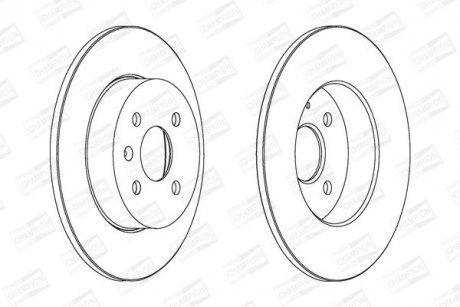 Тормозной диск задний Opel Astra H, Combo, Meriva CHAMPION 562254CH