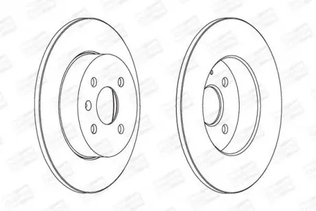 Гальмівний диск задній Opel Astra H, Combo, Meriva CHAMPION 562254CH