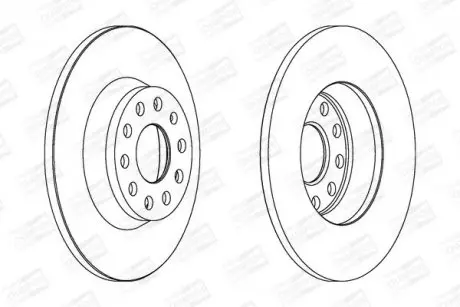 Диск тормозной задний (кратно 2шт.) VW Passat B6, B7 (365) (06-14) CHAMPION 562258CH