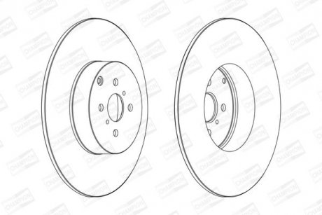 Гальмівний диск задній Toyota Corolla, Matrox, Yaris (1999->) CHAMPION 562261CH