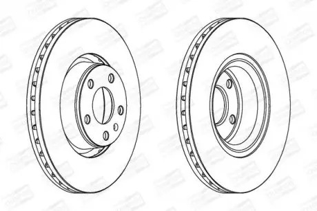 Гальмівний диск передній Audi A6 C6 / A8 D3 / Saab 9-5 CHAMPION 562265CH1