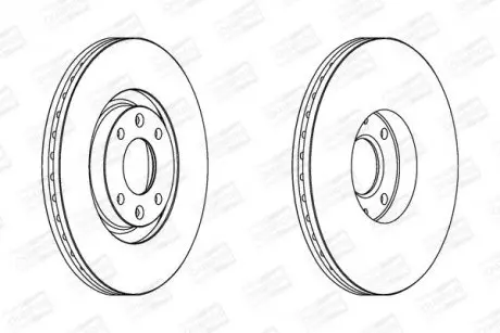 Диск гальмівний передній CITROEN C4 Grand Picasso I (UA_) 06-13, C4 I (LC_) 04-14 CHAMPION 562267CH