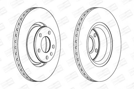Гальмівний диск передній Audi A6, A6 Avant CHAMPION 562271CH