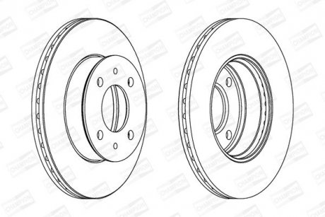 Тормозной диск передний HYUNDAI ACCENT CHAMPION 562273CH