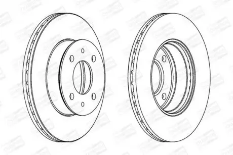 Тормозной диск передний HYUNDAI ACCENT CHAMPION 562273CH