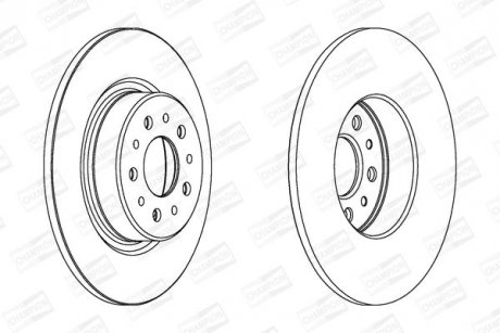 Тормозной диск задний Alfa Romeo 147, 156, GT CHAMPION 562275CH