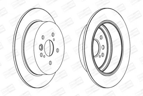 Тормозной диск задний TOYOTA RAV 4 CHAMPION 562288CH