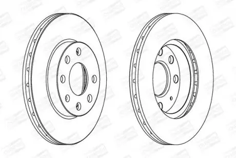 Гальмівний диск передній Opel Corsa C CHAMPION 562290CH