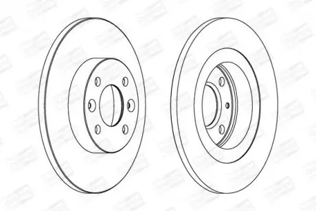 Диск тормозной передний (кратно 2шт.) Renault Lodan I, II (07-) CHAMPION 562293CH