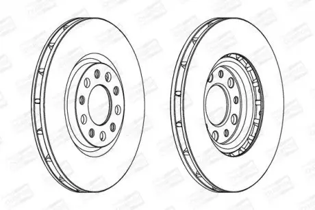Тормозной диск передний Jeep Compas / Renegade / Fiat 500X / Alfa Romeo 159 / Giulietta CHAMPION 562299CH