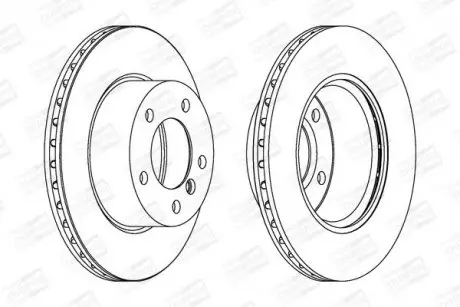 Тормозной диск передний BMW 1-Series (2004->) CHAMPION 562313CH