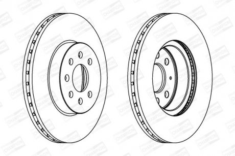 Гальмівний диск Opel Astra H (2004>) CHAMPION 562315CH