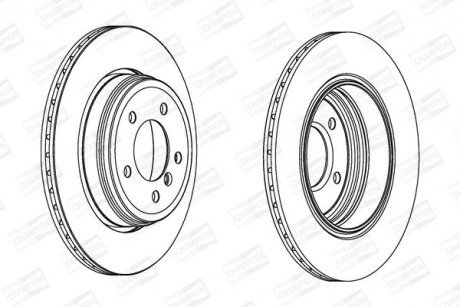 Гальмівний диск задній BMW 5/6 CHAMPION 562319CH
