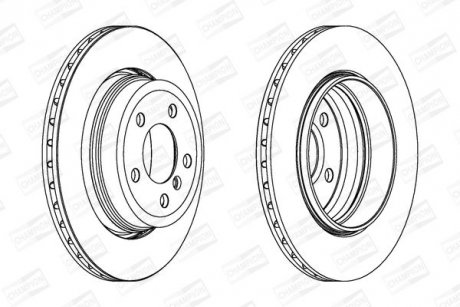 Диск гальмівний задній BMW X3 (E83) 03-11 CHAMPION 562327CH-1