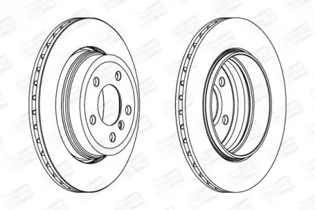 Диск тормозной задний BMW X3 (E83) 03-11 CHAMPION 562327CH-1