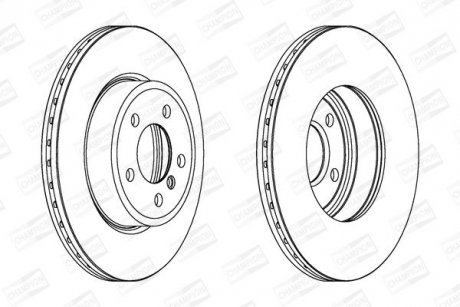 Диск гальмівний передній (кратно 2шт.) BMW X3 (04-) CHAMPION 562350CH