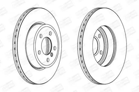 Диск тормозной передний (кратно 2шт.) BMW X3 (04-) CHAMPION 562350CH