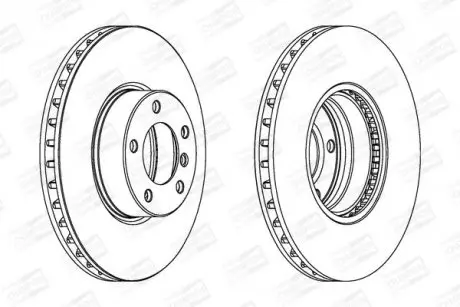 Диск тормозной передний BMW 5 (E39) 95-03, 5 Touring (E39) 96-04 CHAMPION 562384CH-1