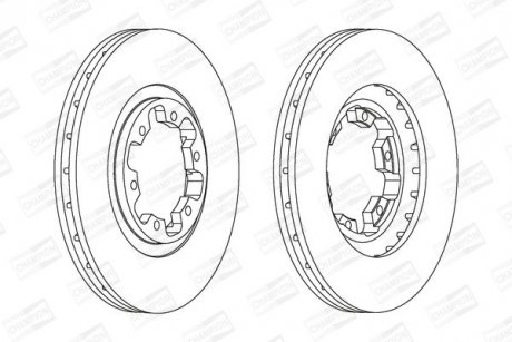 Гальмівний диск передній Nissan Navara / Terrano / Infiniti QX4 CHAMPION 562388CH