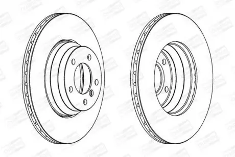 Гальмівний диск передній BMW 1-Series, 3-Series, X1 CHAMPION 562395CH1