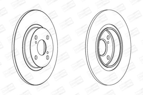 TOYOTA диск гальмів.задн.Corolla 97- CHAMPION 562412CH