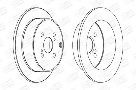 Тормозной диск задний TOYOTA COROLLA CHAMPION 562431CH