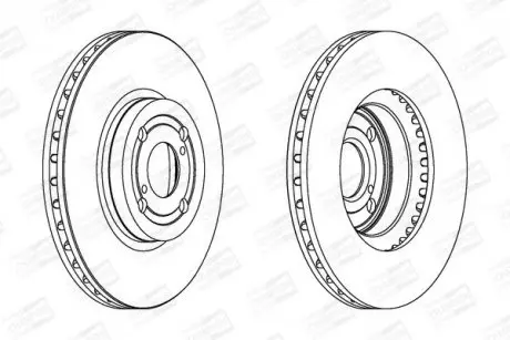 Тормозной диск передний TOYOTA COROLLA, MATRIX CHAMPION 562435CH