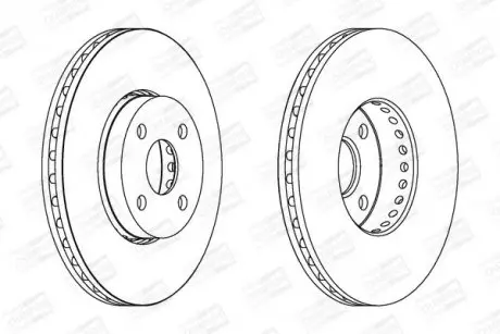 Тормозной диск передний Toyota Corolla/Matrix CHAMPION 562436CH